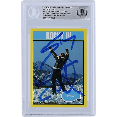 Sylvester Stallone Rocky IV Autographed 2016 Topps Rocky 40th Anniversary Factory Set #173 Beckett Fanatics Witnessed Authenticated Card
