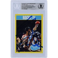 Sylvester Stallone Rocky IV Autographed 2016 Topps Rocky 40th Anniversary Factory Set #212 Beckett Fanatics Witnessed Authenticated Card