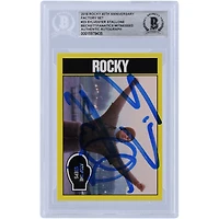 Sylvester Stallone Rocky Autographed 2016 Topps Rocky 40th Anniversary Factory Set #23 Beckett Fanatics Witnessed Authenticated Card