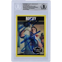 Sylvester Stallone Autographed 2016 Topps Rocky 40th Anniversary Factory Set #27 Beckett Fanatics Witnessed Authenticated Card