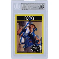 Sylvester Stallone Autographed 2016 Topps Rocky 40th Anniversay Factory Set #1 Beckett Fanatics Witnessed Authenticated Card