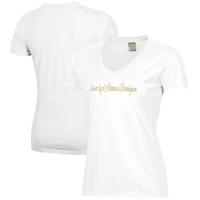Women's  White UAB Blazers Script Logo Comfort Wash V-Neck T-Shirt