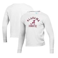 Youth  White Alabama Crimson Tide Mascot Comfort Wash Long Sleeve T-Shirt