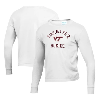 Youth  White Virginia Tech Hokies Mascot Comfort Wash Long Sleeve T-Shirt