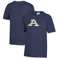 Youth  Heather Navy Akron Zips Logo Comfort Wash T-Shirt