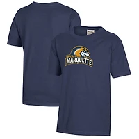 Youth  Heather Navy Marquette Golden Eagles Logo Comfort Wash T-Shirt