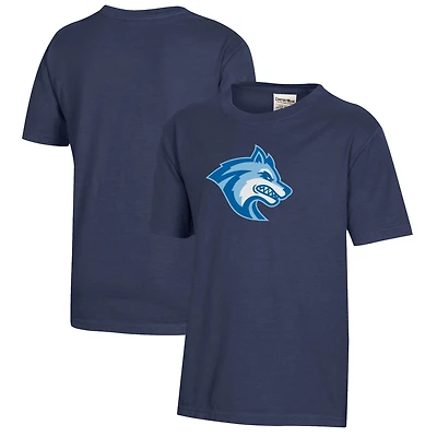 Youth Heather Navy Sonoma State Seawolves Logo Comfort Wash T-Shirt