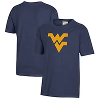Youth  Heather Navy West Virginia Mountaineers Logo Comfort Wash T-Shirt