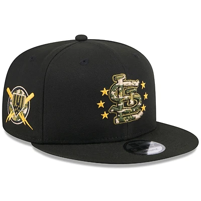 Men's New Era  Black St. Louis Cardinals 2024 Armed Forces Day 9FIFTY Snapback Hat
