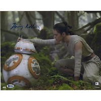 Daisy Ridley Star Wars: The Last Jedi Autographed 12" x 18" with BB-8 Photograph - BAS