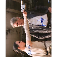 Harrison Ford & Daisy Ridley Star Wars Autographed 16" x 20" Holding Blaster Photograph - BAS