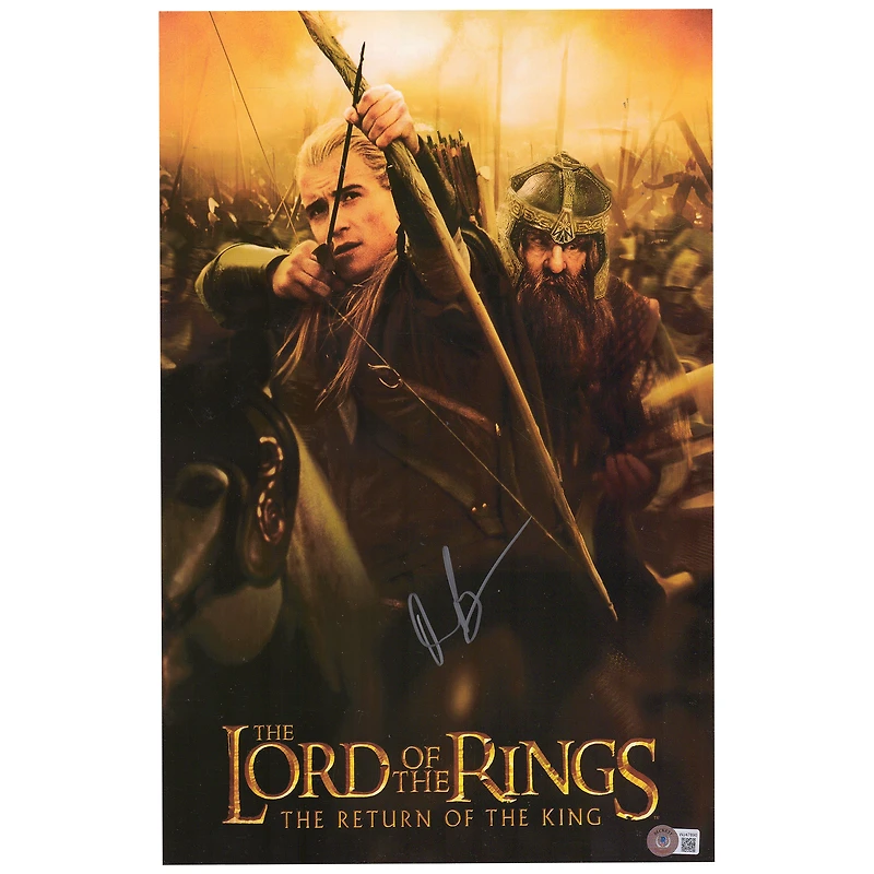 Orlando Bloom The Lord of the Rings: The Fellowship of the Ring Autographed 12" x 18" Movie Poster