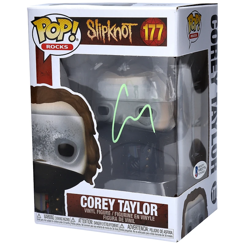 Corey Taylor Slipknot Autographed #177 Funko Pop! Signed in Light