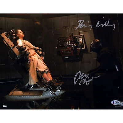 Daisy Ridley & Adam Driver Star Wars Autographed 11" x 14" Rey & Kylo Ren Photograph - BAS