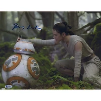 Daisy Ridley Star Wars Autographed 11" x 14" The Force Awakens with BB-8 Photograph - Beckett