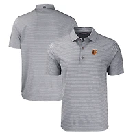 Men's Cutter & Buck Heather Black Baltimore Orioles Big & Tall Forge Eco Heathered Stripe Stretch Recycled Polo