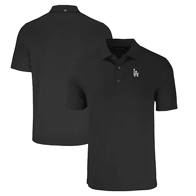 Men's Cutter & Buck Black Los Angeles Dodgers Big & Tall Forge Eco Stretch Recycled Polo