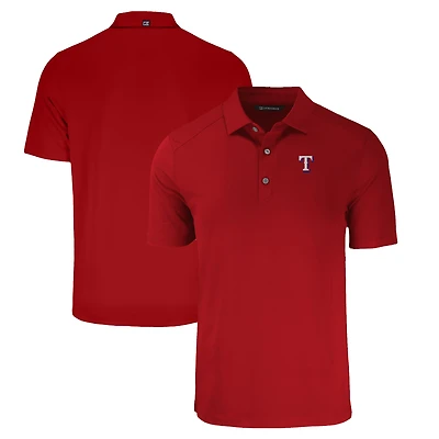 Men's Cutter & Buck Red Texas Rangers Big & Tall Forge Eco Stretch Recycled Polo