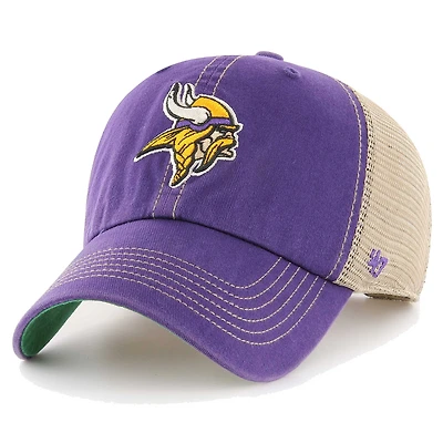 Men's '47 Purple/Natural Minnesota Vikings Trawler Trucker Clean Up Adjustable Hat