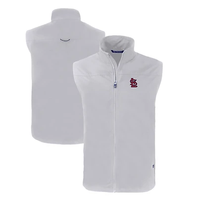 Men's Cutter & Buck Gray St. Louis Cardinals Charter Eco Recycled Full-Zip Vest