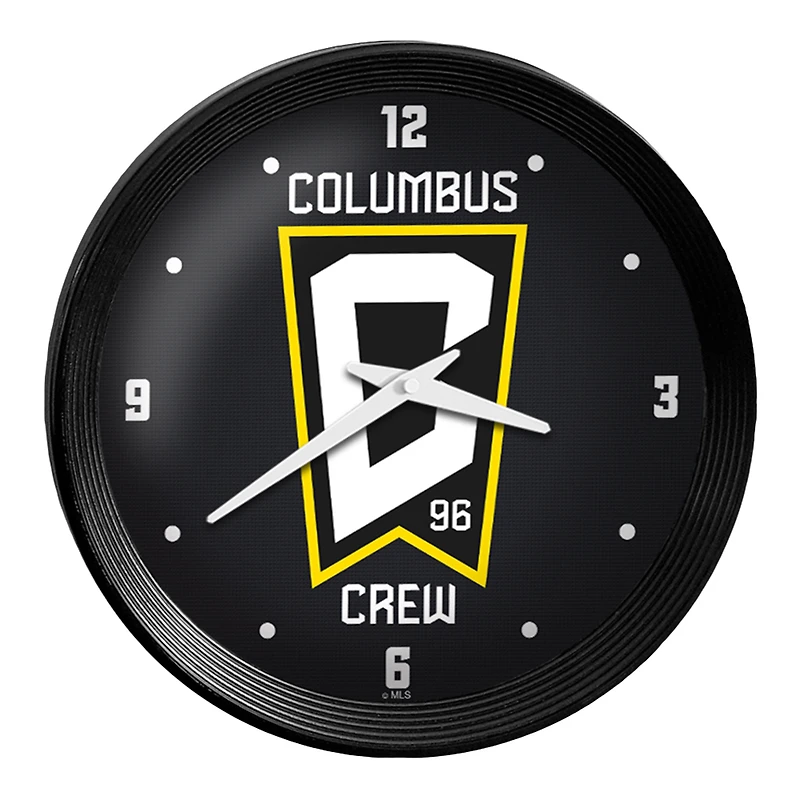 Columbus Crew 15" Ribbed Frame Wall Clock