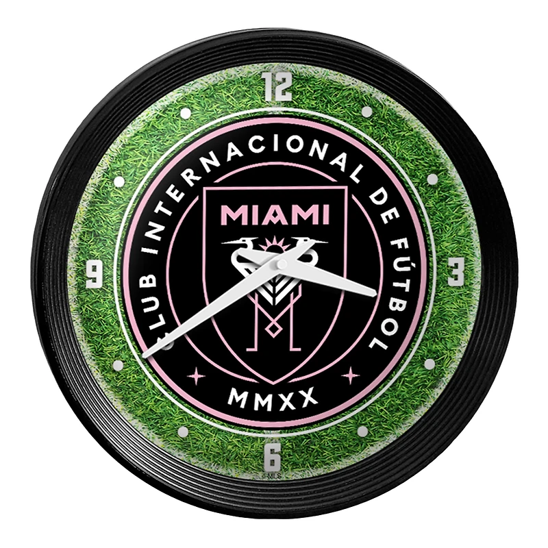 Inter Miami CF 15" Ribbed Frame Field Wall Clock