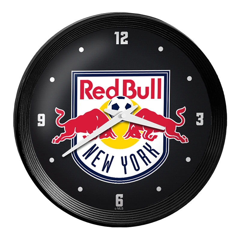 New York Red Bulls 15" Ribbed Frame Wall Clock