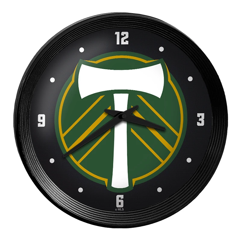 Portland Timbers 15" Ribbed Frame Wall Clock