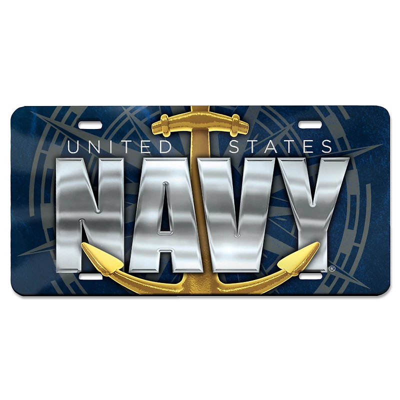 WinCraft  Navy Specialty Laser Cut Acrylic License Plate
