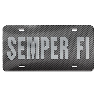 WinCraft Marines Specialty Laser Cut Acrylic License Plate