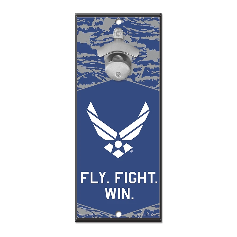 WinCraft Air Force 5" x 12" Bottle Opener Wood Sign