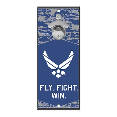 WinCraft Air Force 5" x 12" Bottle Opener Wood Sign