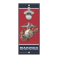 WinCraft  Marines 5" x 12" Bottle Opener Wood Sign