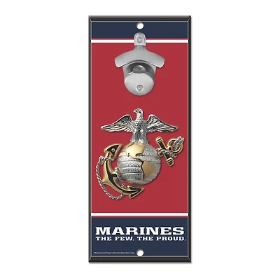 WinCraft  Marines 5" x 12" Bottle Opener Wood Sign