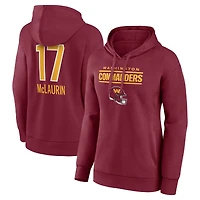 Women's Terry McLaurin Burgundy Washington Commanders Team Wordmark Name & Number Pullover Hoodie