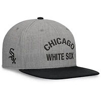 Men's Fanatics Heather Gray/Black Chicago White Sox Elements Flat Brim Snapbuckle Hat
