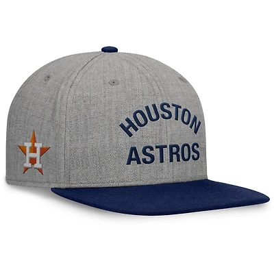 Men's Fanatics Heather Gray/Navy Houston Astros Elements Flat Brim Snapbuckle Hat