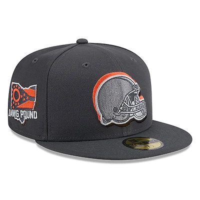 Men's New Era  Graphite Cleveland Browns Official 2024 NFL Draft On Stage 59FIFTY Fitted Hat