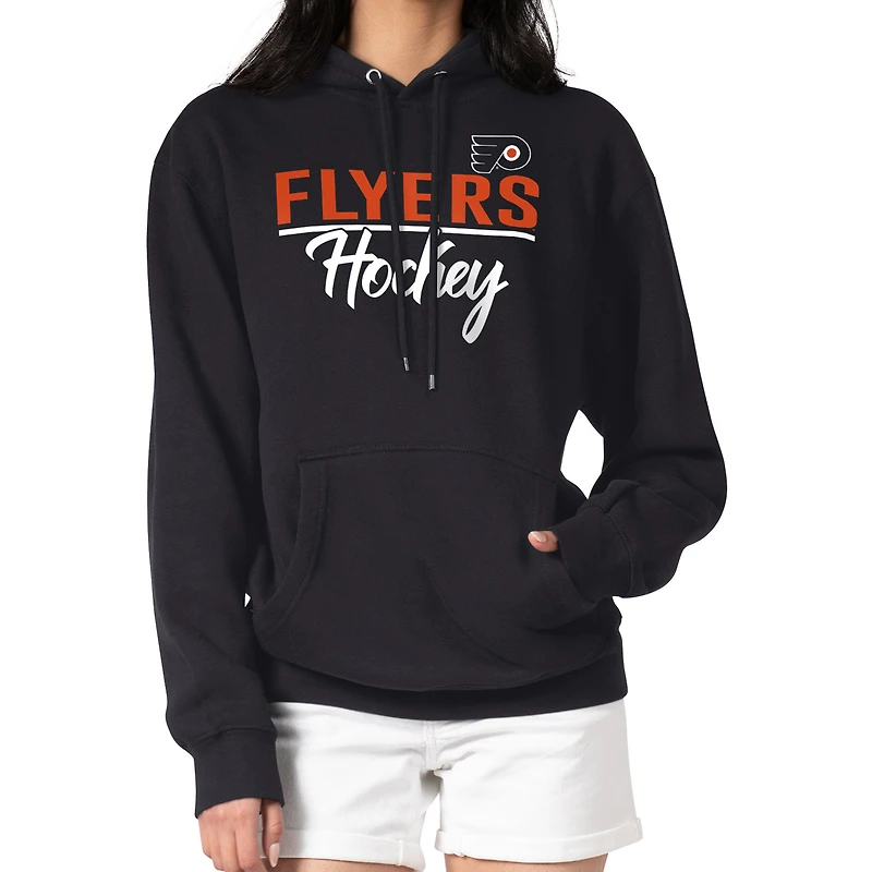 Women's G-III 4Her by Carl Banks Black Philadelphia Flyers Team Sport Tri-Blend Fleece Hoodie