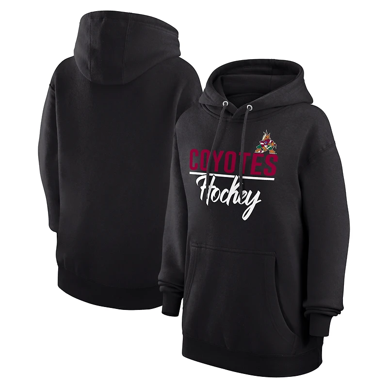 Women's G-III 4Her by Carl Banks Black Arizona Coyotes  Team Sport Tri-Blend Fleece Hoodie