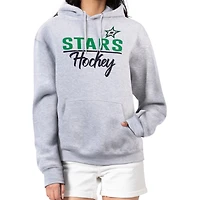 Women's G-III 4Her by Carl Banks Heather Gray Dallas Stars  Team Sport Tri-Blend Fleece Hoodie