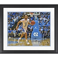 Cole Anthony North Carolina Tar Heels Autographed Framed 16" x 20" Dribbling Photograph