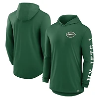 Men's Nike Green New York Jets Blitz Tri-Blend Dri-FIT Long Sleeve Hoodie T-Shirt