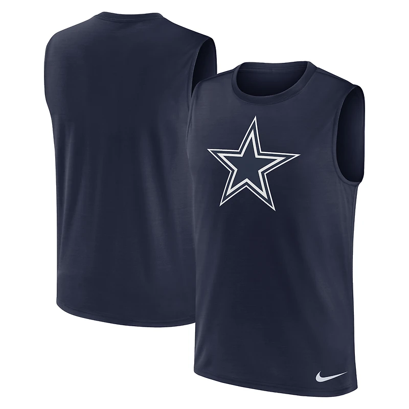 Men's Nike Navy Dallas Cowboys Blitz Legend Dri-FIT Muscle Tank Top