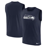 Men's Nike College Navy Seattle Seahawks Blitz Legend Dri-FIT Muscle Tank Top