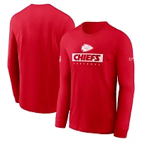 Men's Nike Red Kansas City Chiefs Sideline Dri-FIT Long Sleeve T-Shirt