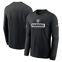 Men's Nike Black Las Vegas Raiders Sideline Dri-FIT Long Sleeve T-Shirt