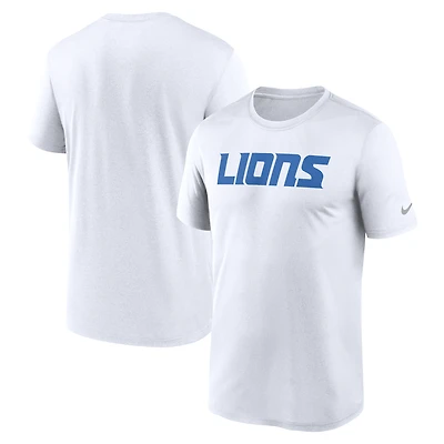 Men's Nike White Detroit Lions Primetime Legend Wordmark Performance T-Shirt