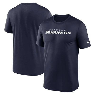 Men's Nike College Navy Seattle Seahawks Primetime Legend Wordmark Dri-FIT T-Shirt