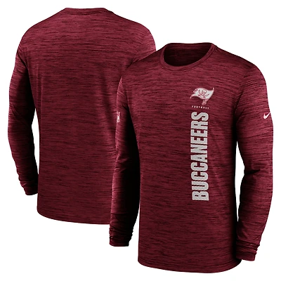 Men's Nike Red Tampa Bay Buccaneers Sideline Velocity Dri-FIT Long Sleeve T-Shirt